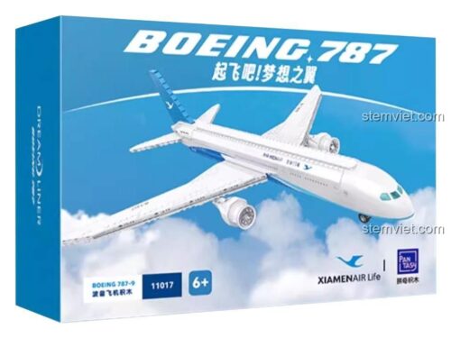 Hộp bộ lắp ráp Pantasy 11017 Máy bay Dreamliner 800 mảnh ghép cho bé trai 6 tuổi