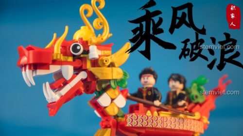 đồ chơi mô hình Thuyền Rồng Lễ Hội Pantasy 18002, món quà ý nghĩa cho bé trai