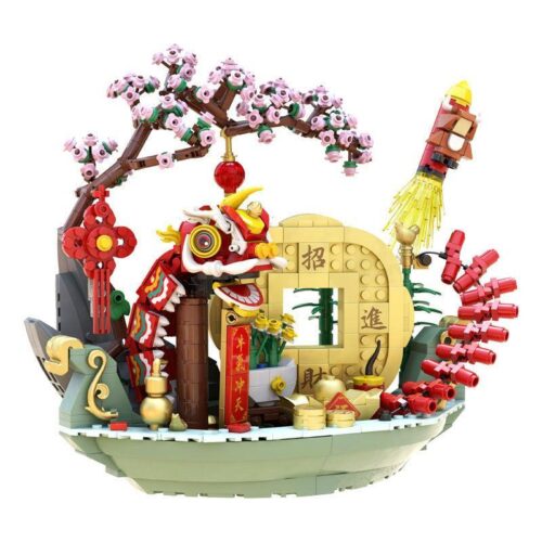 Bộ lắp ghép Pantasy 18003 Bồn Tụ Bảo Phú Quý, đồ chơi mô hình Tết Nguyên Đán, biểu tượng Phú Quý Cát Tường, chi tiết in và mạ vàng, phù hợp trẻ 6 tuổi, giá tốt.