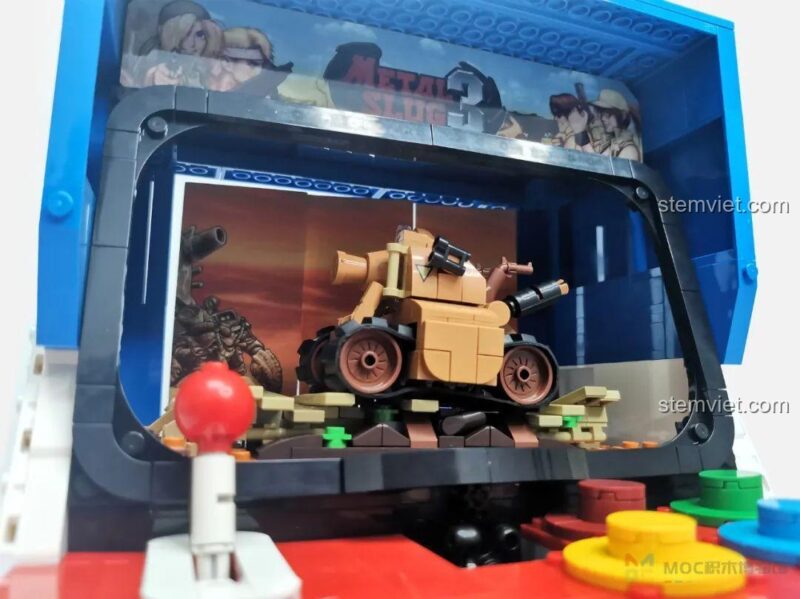 Màn hình chuyển cảnh trận đấu BOSS của máy chơi game thùng Metal Slug 3 Pantasy, đồ chơi mô hình tương tác.