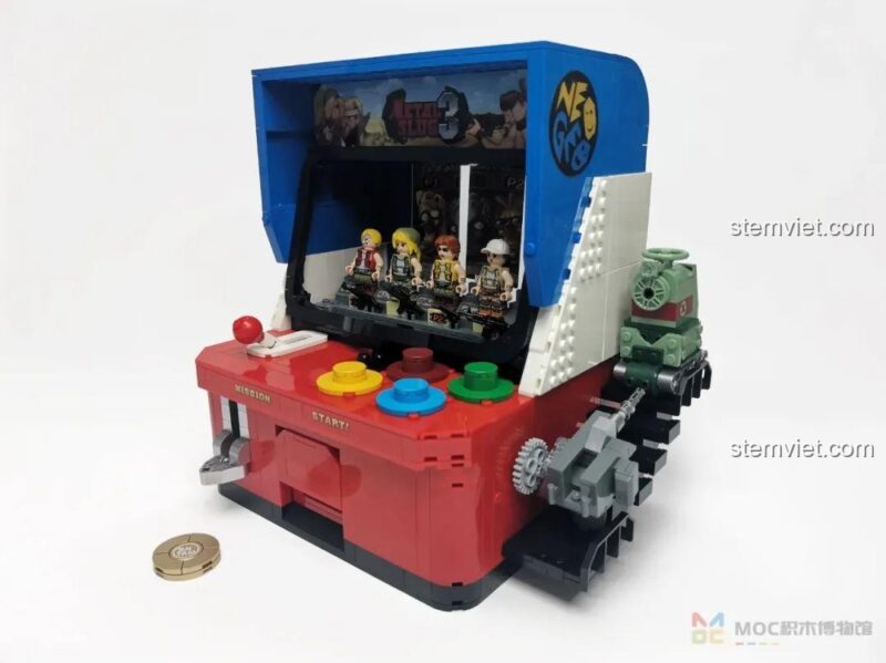 Mặt sau của mô hình máy game thùng 86231, đồ chơi mô hình Pantasy, tái hiện chân thực máy game thùng cổ điển.