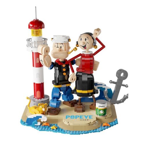 Bộ lắp ghép Pantasy 86401 Thủy thủ Popeye và Olive Oyl, mô hình trưng bày cao cấp cho người lớn, quà tặng độc đáo.