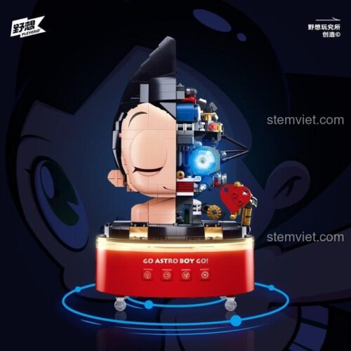 Hộp sản phẩm đồ chơi mô hình Hộp nhạc Astro Boy M38-P8008, quà tặng sinh nhật cho bé trai 12 tuổi