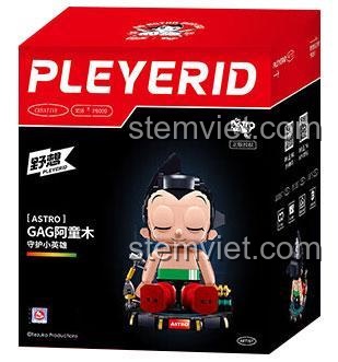 Hộp sản phẩm bộ xếp hình Pleyerid M38-P8009 Astro Boy, quà tặng sáng tạo cho bé trai.