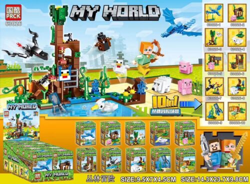 Bộ đồ chơi Minecraft PRCK 63026, đồ chơi lắp ráp sáng tạo cho bé trai 6 tuổi, chất lượng cao, giá tốt.