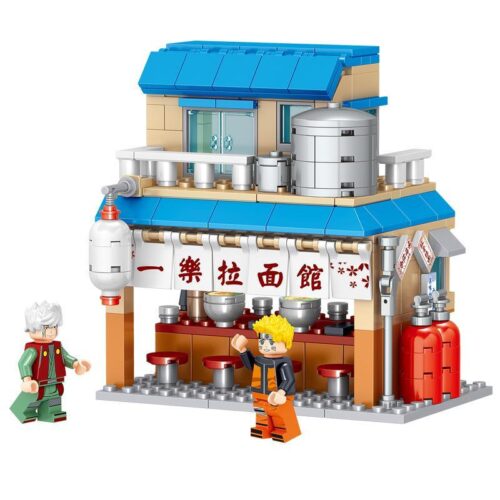 Bộ lắp ghép PRCK 69625 Quán Mì Ichiraku Naruto, mô hình đồ chơi lắp ráp quán mì Ichiraku với 2 minifigure Naruto và Lão Teuchi, phù hợp cho bé trai 6 tuổi, giá tốt.