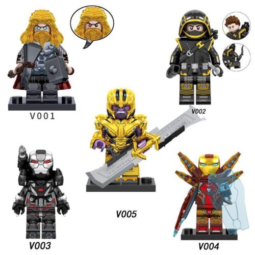 Bộ 5 minifigures PRCK V005 Biệt Đội Siêu Anh Hùng Avengers 4 chất lượng cao, đồ chơi lắp ghép cho bé trai 8 tuổi, giá tốt.