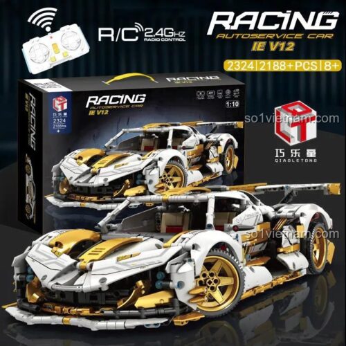 Hộp đồ chơi xây dựng QLT2324 Siêu xe Apollo IE V12, mô hình siêu xe điều khiển từ xa cho bé trai 8 tuổi, giá tiết kiệm.