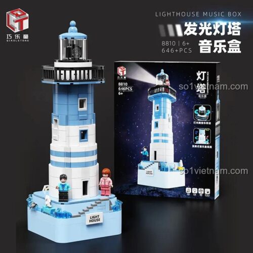 Mô hình hoàn chỉnh của hộp nhạc lắp ghép Qiao Le Tong 8810, món quà độc đáo cho bé gái, chất lượng cao.