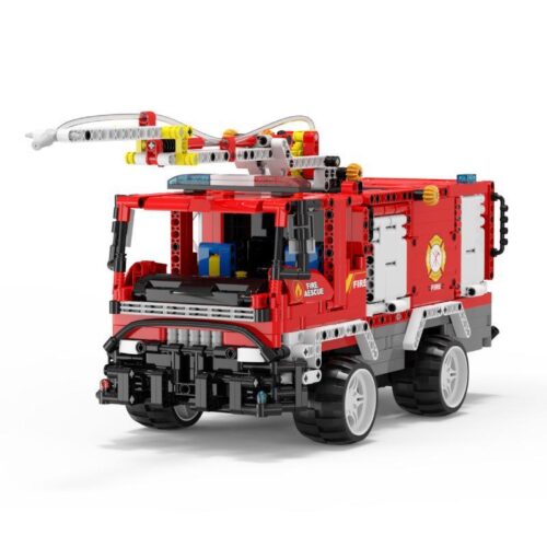 bộ lắp ráp Xe cứu hỏa Qizhile 6523 màu đỏ xám đen trắng, đồ chơi mô hình xe cứu hỏa phun nước điều khiển từ xa cho bé trai 8 tuổi, giá tốt