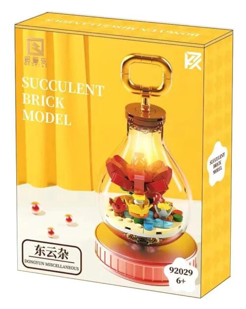 bộ lắp ghép Mô hình Cây Mọng Nước Bóng Đèn Đông Vân Tạp Qizhile 92029, thiết kế độc đáo, quà tặng giá tốt cho Con gái 6 tuổi