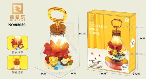 đồ chơi mô hình Qizhile 92029 Sen Đá Bóng Đèn, thể hiện kích thước chi tiết, chất lượng cao, phù hợp Con gái 6 tuổi