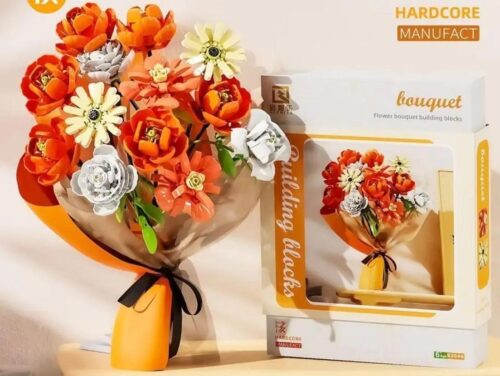 Bộ lắp ghép Bó hoa lắp ráp Qizhile 92046, món quà ý nghĩa cho bạn gái 6+ tuổi, giá tốt.