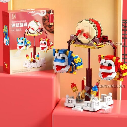 Bộ lắp ghép múa lân 启智乐 93003