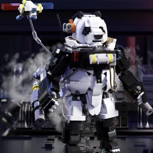 Hộp bộ đồ chơi Robot Gấu Trúc Qizhile U0117, mô hình bionic cảnh sát đặc nhiệm cho bé trai 6 tuổi, chất lượng cao, giá tốt.