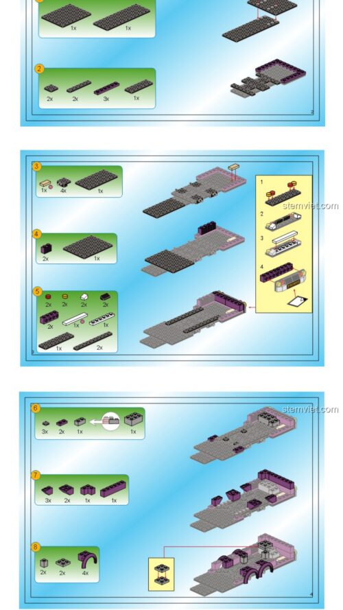 Hướng dẫn lắp ghép 启蒙QMAN 1123 Phương tiện giao thông công cộng | Sách 启蒙QMAN 1123 Xe buýt du lịch