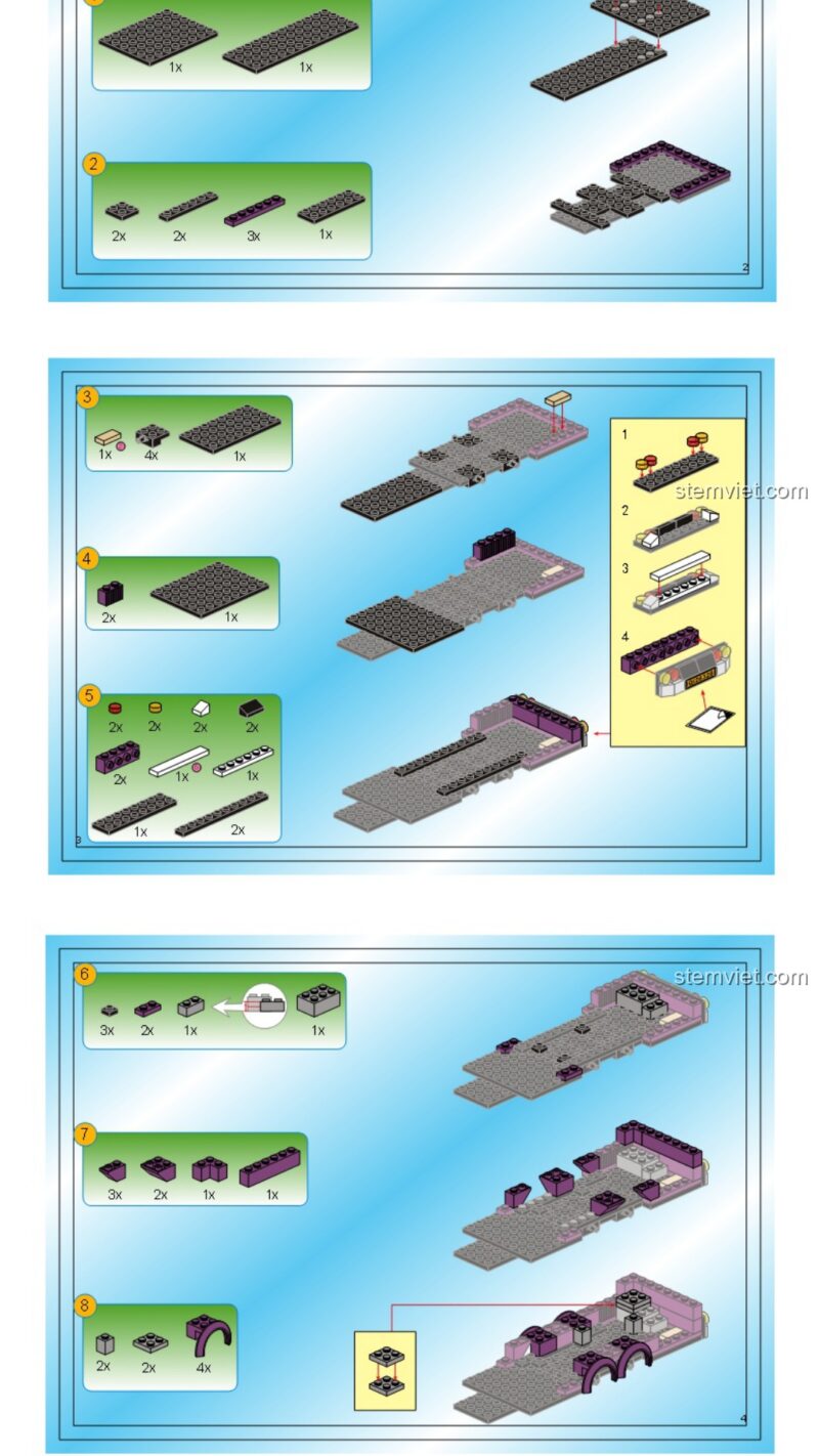 Hướng dẫn lắp ghép 启蒙QMAN 1123 Phương tiện giao thông công cộng | Sách 启蒙QMAN 1123 Xe buýt du lịch