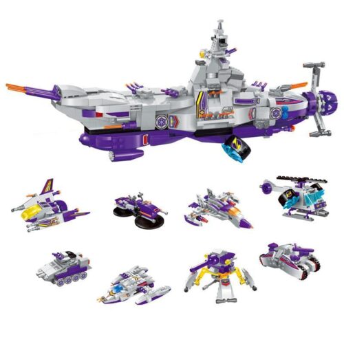Bộ đồ chơi Chiến hạm không gian QMAN 1402-5 Robot biến hình Enlighten 683 mảnh cho bé trai 6 tuổi, giá tốt