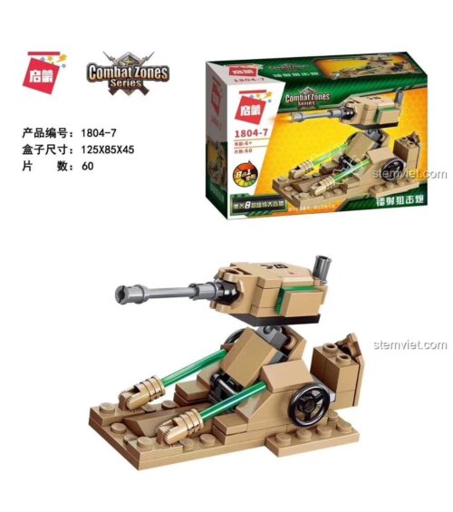 Mô hình máy bay chiến đấu hợp thể từ 8 bộ lắp ghép QMAN 1804 CombatZones, đồ chơi sáng tạo cho bé trai 6 tuổi.