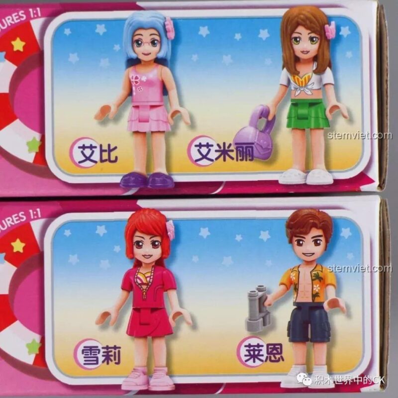 So sánh hai bộ đồ chơi QMAN 2018 và 2019 trong series Cherry Bãi Biển Sôi Động.