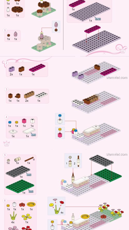 Tiệm Bánh Công Chúa Leah QMAN 2603 hướng dẫn QMAN Keeppley2603 Tiệm Bánh Công Chúa Leah