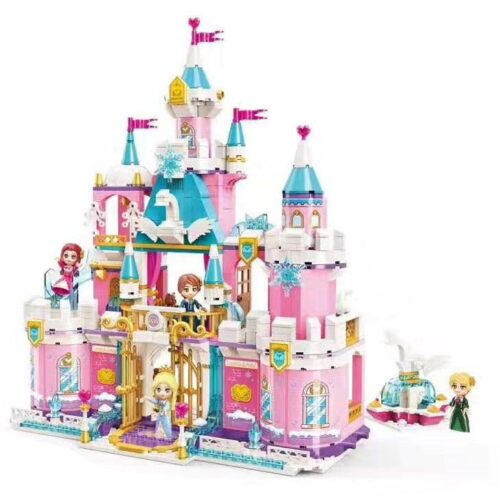 Bộ đồ chơi QMAN 2616 Lâu đài Thiên Nga Tuyết Công chúa Leah 801 mảnh ghép, đồ chơi lắp ráp lâu đài cổ tích cho bé gái 6 tuổi, giá tốt.