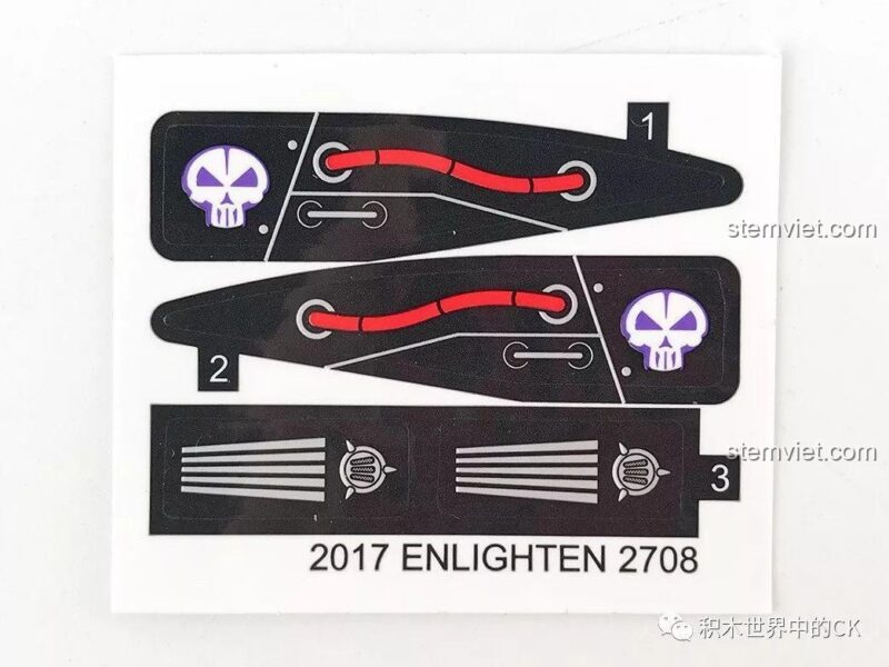 Sách hướng dẫn lắp ráp của bộ QMAN 2708, với hình ảnh bìa tương tự hộp sản phẩm, thể hiện cảnh chiến đấu của Pháo Bắn Tỉa Từ Trường.