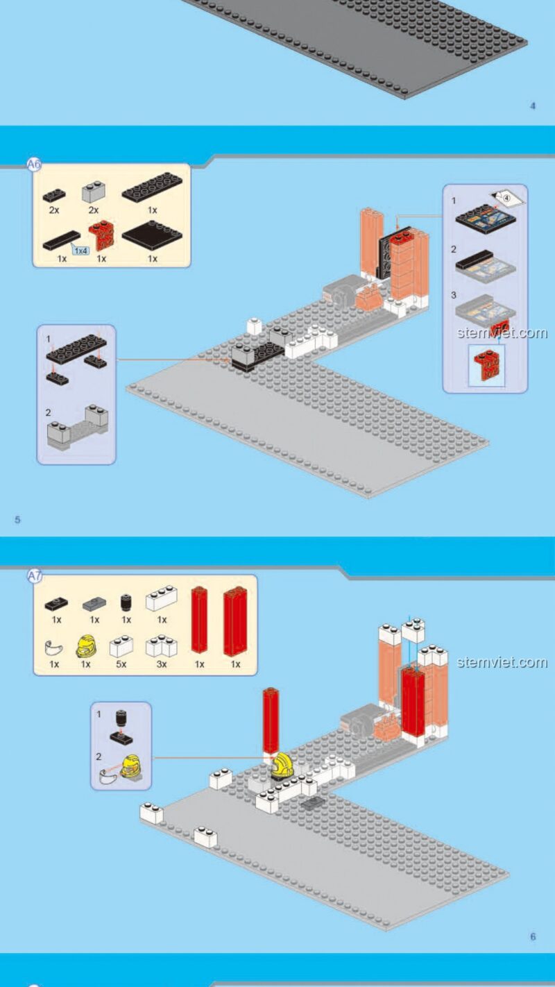 Sở cứu hỏa thành phố QMAN 2808 hướng dẫn lắp ráp QMAN 2808 Trạm cứu hỏa