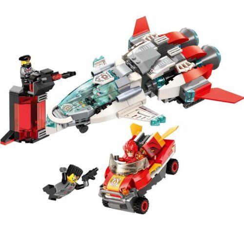 Bộ lắp ráp QMAN 3403 Máy Bay Phản Lực Gale cho bé trai 6 tuổi, gồm máy bay, xe và 3 minifigures.