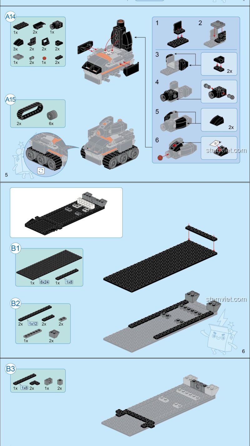 Xe Bọc Thép Tối Thượng QMAN 3405 - Hướng dẫn lắp ráp QMAN Keeppley 3405 Xe Bọc Thép Lạnh Giá PDF gốc chất lượng cao