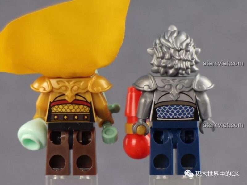 Keeppley Xe khoan địa hình 3805, mặt sau minifigure Kim Giác Đại Vương và Ngân Giác Đại Vương, áo choàng và giáp chi tiết, phù hợp bé trai 6 tuổi, chất lượng cao