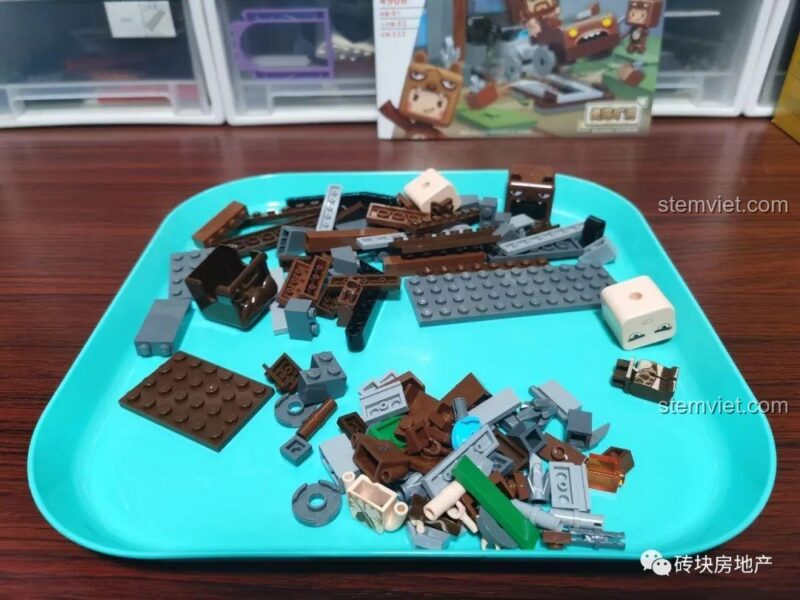 Toàn bộ 112 chi tiết của bộ đồ chơi QMAN 4906 Xe mỏ Mini World.
