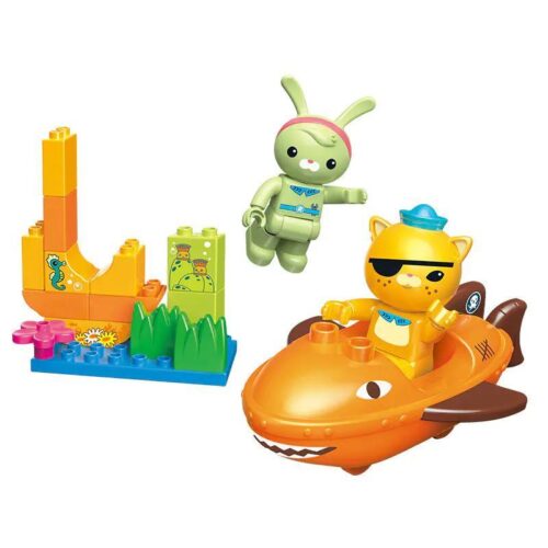 bộ đồ chơi Tàu Ngầm Cá Mập Hổ QMAN 5214 cho bé 3 tuổi, có 2 minifigures và động cơ kéo lùi, giá tốt