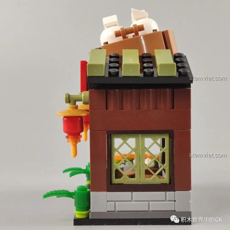 Bộ khối lắp ghép Keeppley 12, Cửa hàng ẩm thực Mini World, mặt bên của tiệm bánh bao, thiết kế độc đáo, đồ chơi xây dựng.