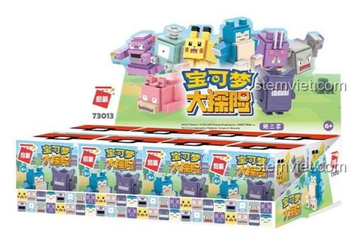 Hộp trưng bày của bộ đồ chơi xếp hình QMAN 73013, bộ sưu tập Pokémon Quest chính hãng, giá tốt.