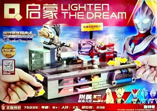 Hộp sản phẩm bộ lắp ghép Qman 75035 Ultraman Tiga phiên bản giới hạn 2023
