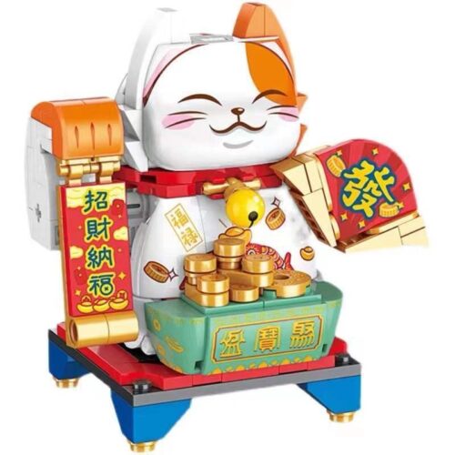 Bộ đồ chơi Qman K19902 Mèo Thần Tài May Mắn 245 mảnh ghép, biểu tượng chiêu tài hút lộc, quà tặng ý nghĩa cho bé 6 tuổi giá tốt