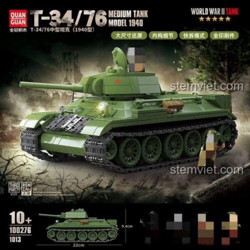 Bộ lắp ráp Quan Guan 100236 Xe Tăng Matilda MK.II (A12) 1211 mảnh ghép, mô hình xe tăng quân sự Thế chiến II chất lượng cao cho bé trai 6 tuổi trở lên, giá tốt.