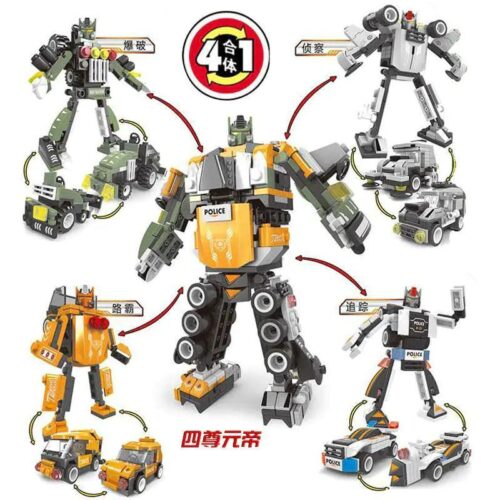 Bộ đồ chơi Biến hình chiến đội TS30102, Robot biến hình 4 trong 1, 6+ tuổi, Con trai, Giá tốt