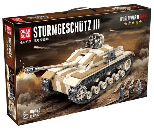 QUANGUAN 100068 Xe tăng Sturmgeschutz III bộ đồ chơi lắp ráp quân sự cho bé trai 6 tuổi