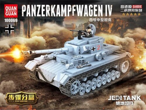 Bộ lắp ráp Xe Tăng Hạng Trung Panzerkampfwagen IV QUANGUAN 100069, đồ chơi mô hình xe tăng Đức Quốc Xã, phù hợp bé trai 6 tuổi, giá tốt