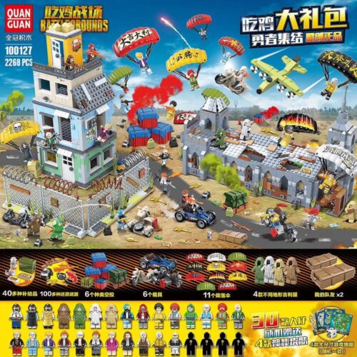 Bộ lắp ráp Chiến Trường Sinh Tồn BattleGrounds Quanguan 100127 với 2268 mảnh ghép, phù hợp bé trai 6-14 tuổi, giá tốt.