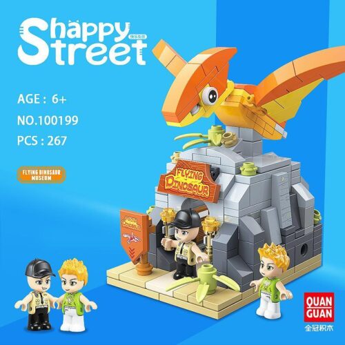 Bộ lắp ghép QUANGUAN 100199 Bảo tàng Khủng long Thằn lằn bay - Phố Hạnh Phúc, đồ chơi lắp ráp sáng tạo cho bé trai và bé gái 6 tuổi, giá tốt.