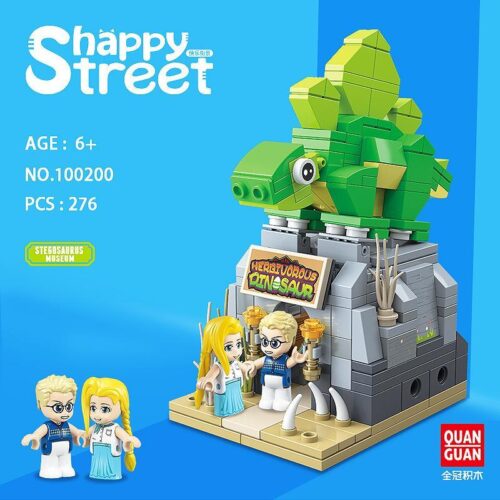 Bộ lắp ráp Bảo tàng Khủng long Stegosaurus QUANGUAN 100200 với 276 mảnh ghép, phù hợp cho bé trai và bé gái 6 tuổi, giúp phát triển tư duy sáng tạo. Giá tốt.