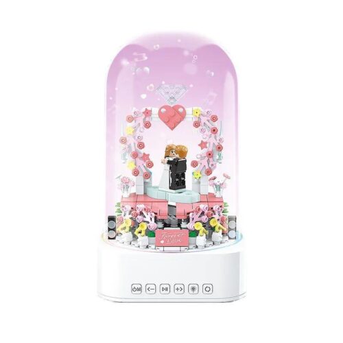 bộ lắp ghép Hộp Nhạc Bluetooth Đám Cưới QUANGUAN 100225, mô hình đám cưới ngọt ngào, quà tặng lãng mạn cho con gái 14 tuổi giá tốt