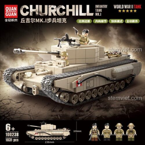 Xe tăng Churchill MK.I QUANGUAN 100238 - Hộp sản phẩm