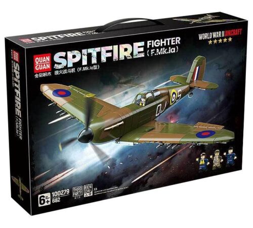 Bộ đồ chơi lắp ráp QUANGUAN 100279 Máy bay chiến đấu Spitfire F.Mk.Ia giá tốt cho bé trai 6 tuổi