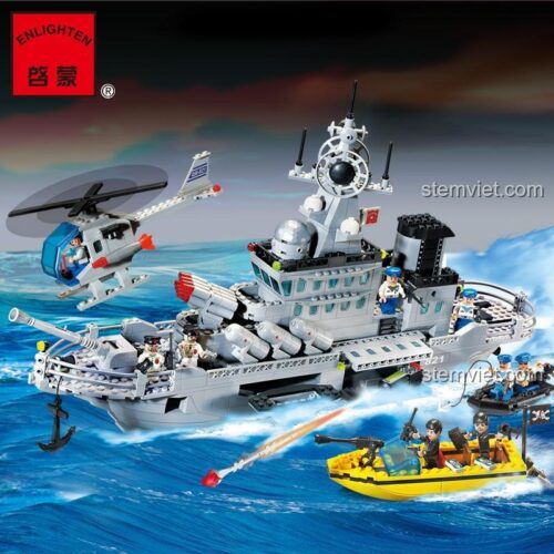 Tàu Khu Trục Tên Lửa 821 - Bộ đồ chơi lắp ghép quân sự