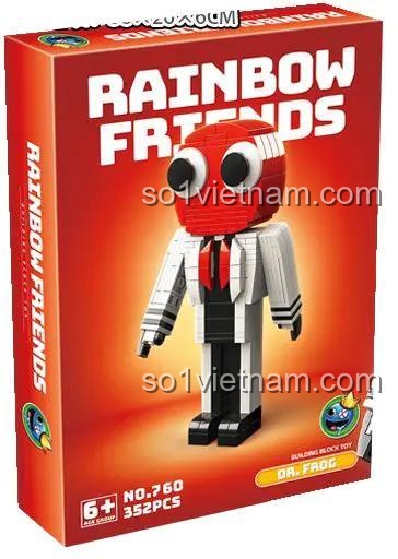 Hộp sản phẩm bộ đồ chơi lắp ghép Dr. Frog RENZAIMA 760, 352 chi tiết, cho bé 6 tuổi