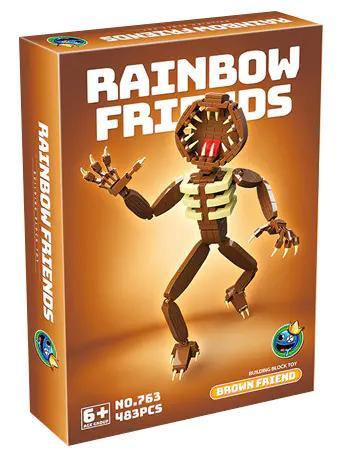 Bộ lắp ghép RENZAIMA 763 Bạn Nâu Rainbow Friends giá tốt cho bé trai 6 tuổi, mô hình khớp nối linh hoạt.